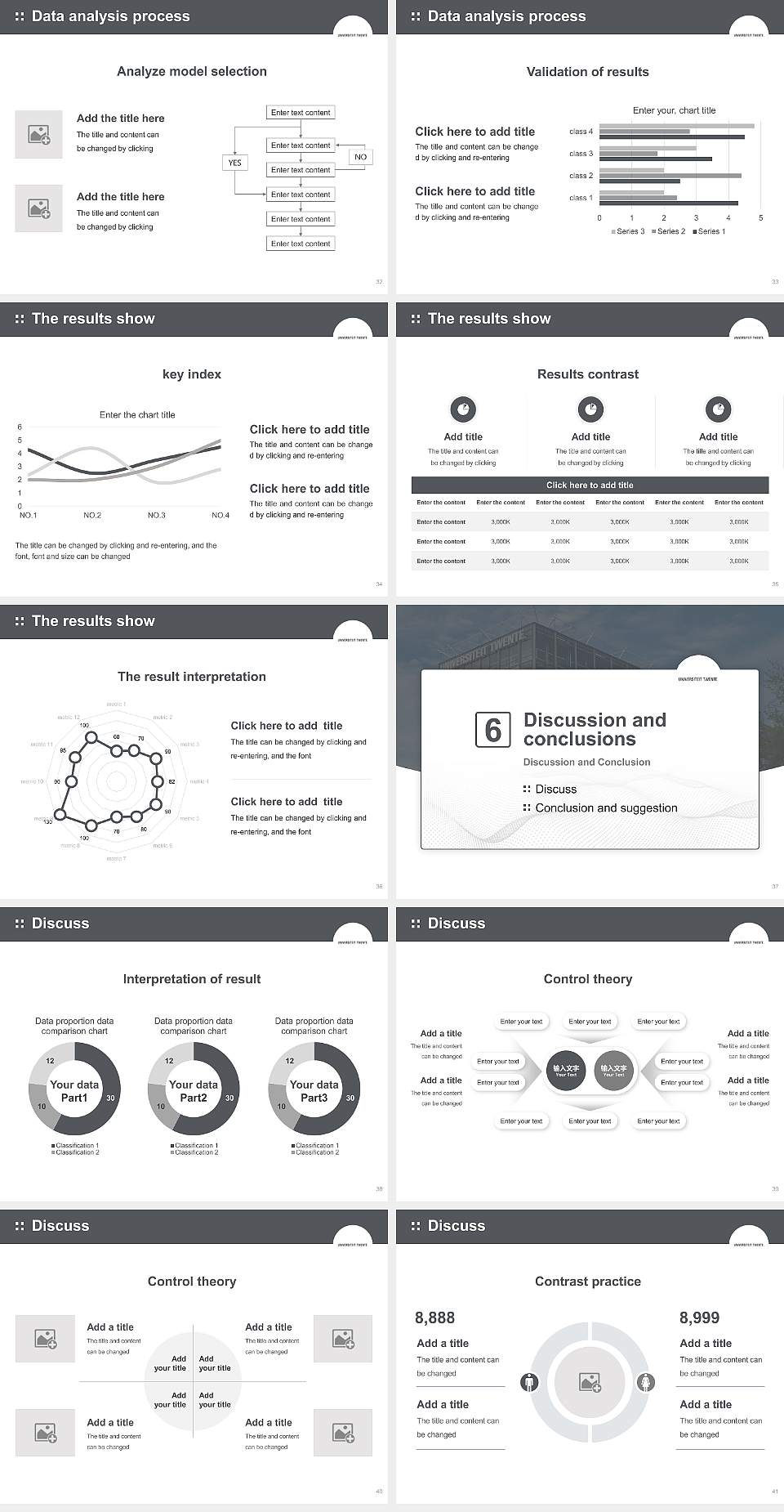University of Twente Graduation Thesis Defense PPT Template4:3 ratio PPT effect preview image5