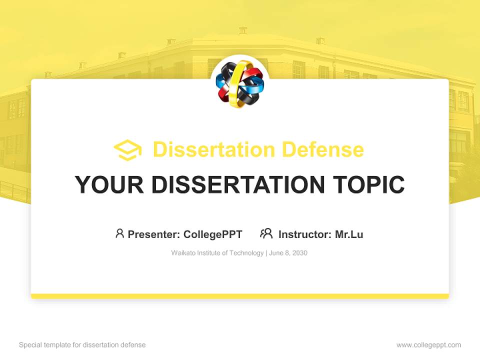 Waikato Institute of Technology Graduation Thesis Defense PPT Template4:3 ratio PPT effect preview image7