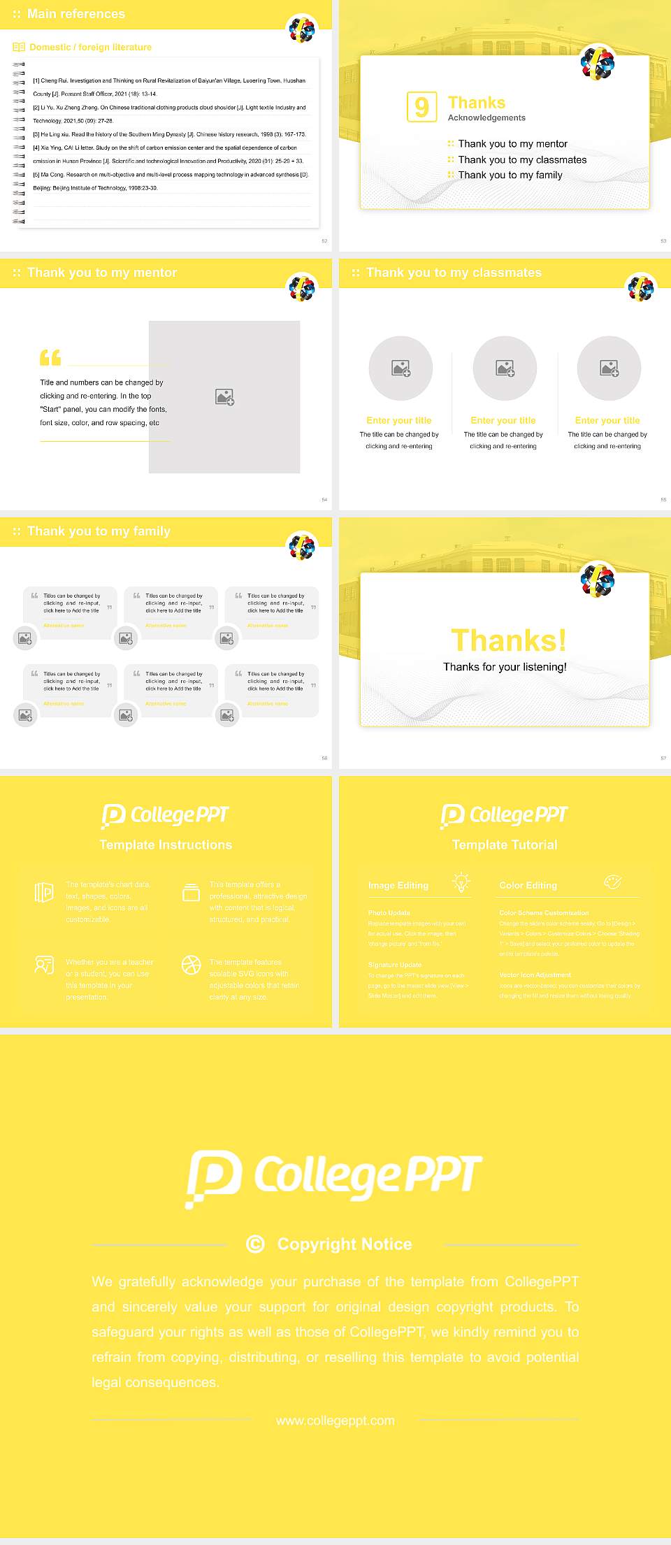 Waikato Institute of Technology Graduation Thesis Defense PPT Template4:3 ratio PPT effect preview image7