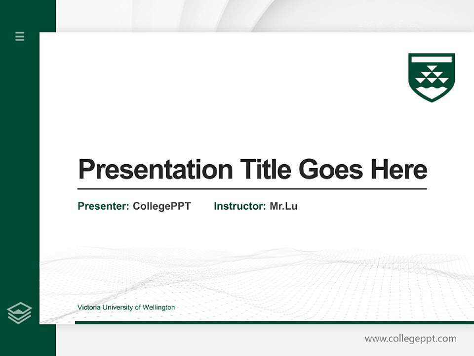 Victoria University of Wellington Thesis Proposal/Graduation Defense PPT Template4:3 ratio PPT effect preview image5
