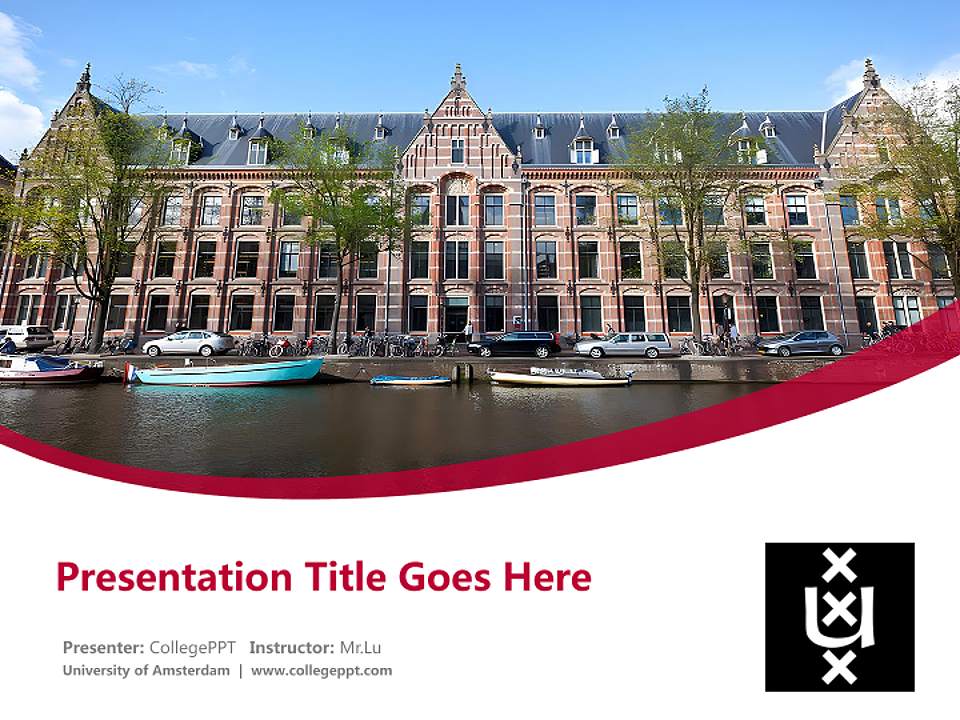 University of Amsterdam Course/Courseware Creation PPT Template4:3 ratio PPT effect preview image5