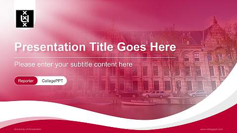University of Amsterdam Lecture Sharing and Networking Event PPT Template