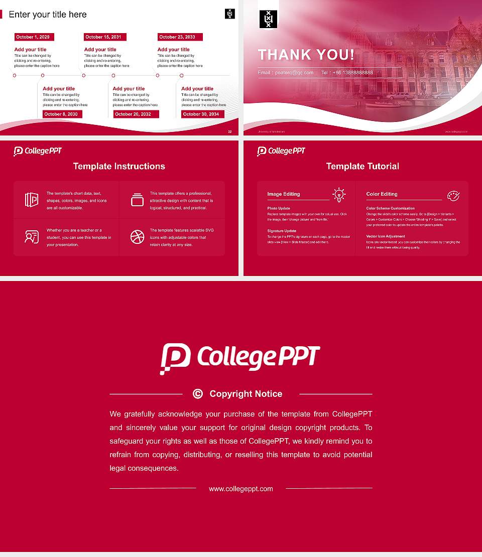 University of Amsterdam Lecture Sharing and Networking Event PPT Template16:9 ratio PPT effect preview image4