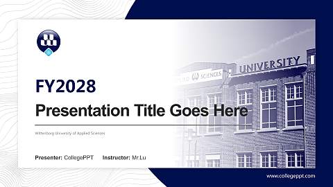 Wittenborg University of Applied Sciences Academic Presentation/Research Findings Report PPT Template