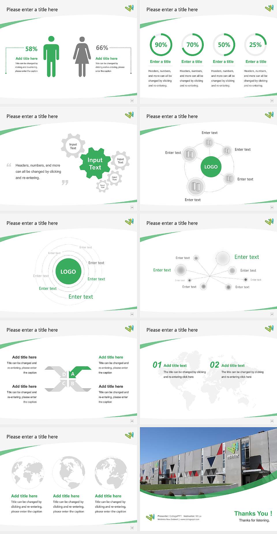 Whitireia New Zealand Course/Courseware Creation PPT Template4:3 ratio PPT effect preview image4