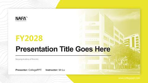 Nanyang Academy of Fine Arts Academic Presentation/Research Findings Report PPT Template