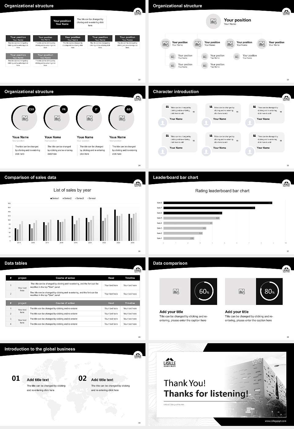 LASALLE College of the Arts Academic Presentation/Research Findings Report PPT Template16:9 ratio PPT effect preview image4