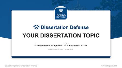 University of Auckland Graduation Thesis Defense PPT Template