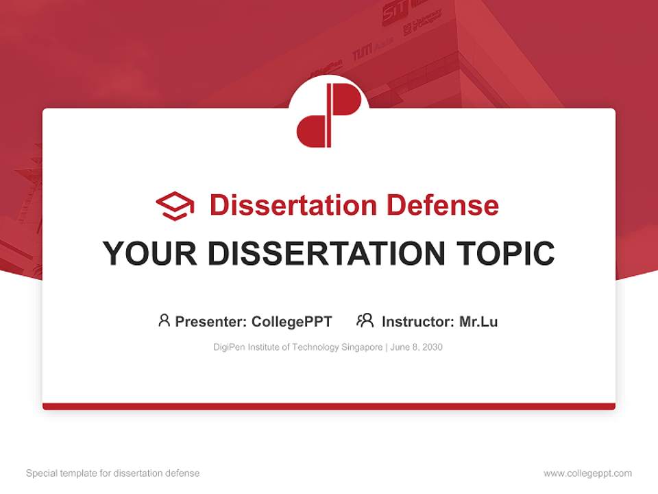 DigiPen Institute of Technology Singapore Graduation Thesis Defense PPT Template4:3 ratio PPT effect preview image7