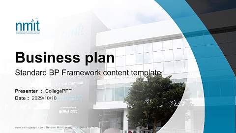 Nelson Marlborough Institute of Technology Competition/Entrepreneurship Contest PPT Template