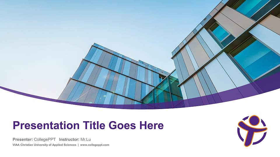 VIAA Christian University of Applied Sciences Course/Courseware Creation PPT Template16:9 ratio PPT effect preview image