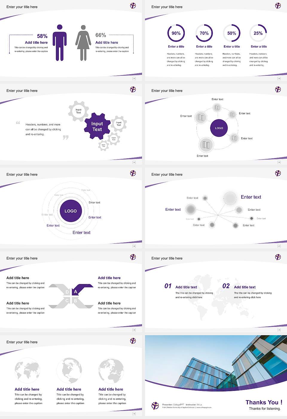VIAA Christian University of Applied Sciences Course/Courseware Creation PPT Template16:9 ratio PPT effect preview image4