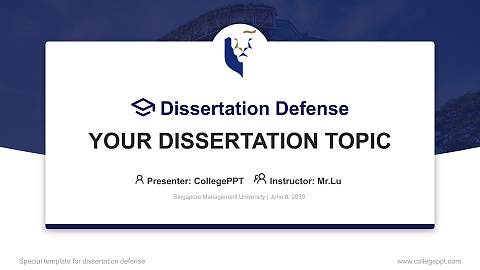 Singapore Management University Graduation Thesis Defense PPT Template