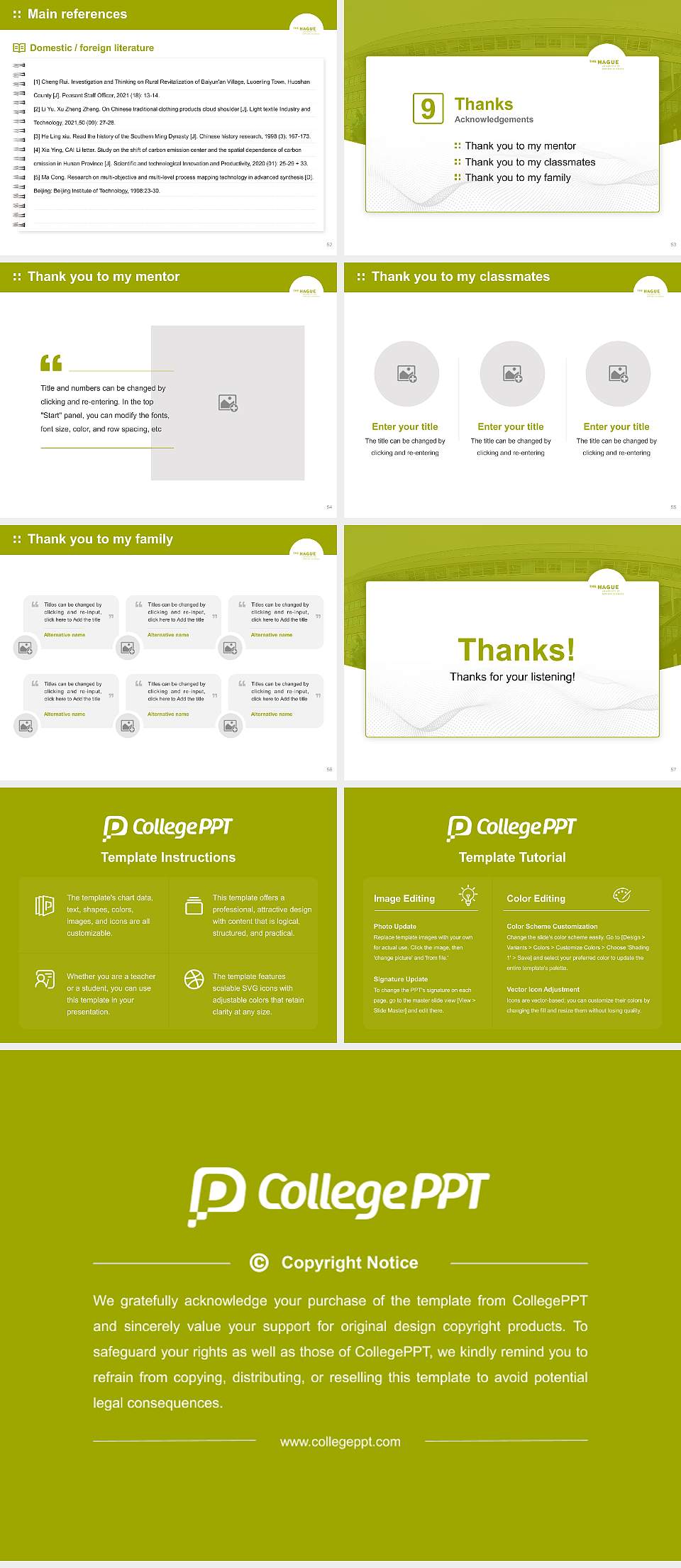 The Hague University of Applied Sciences Graduation Thesis Defense PPT Template4:3 ratio PPT effect preview image7