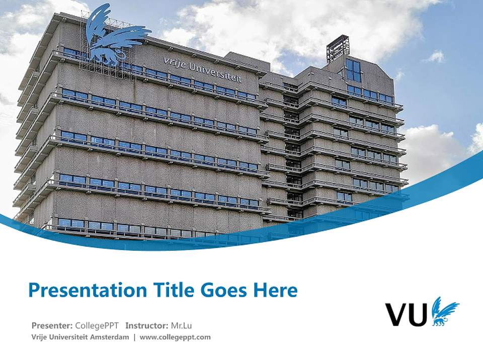 Vrije Universiteit Amsterdam Course/Courseware Creation PPT Template4:3 ratio PPT effect preview image5