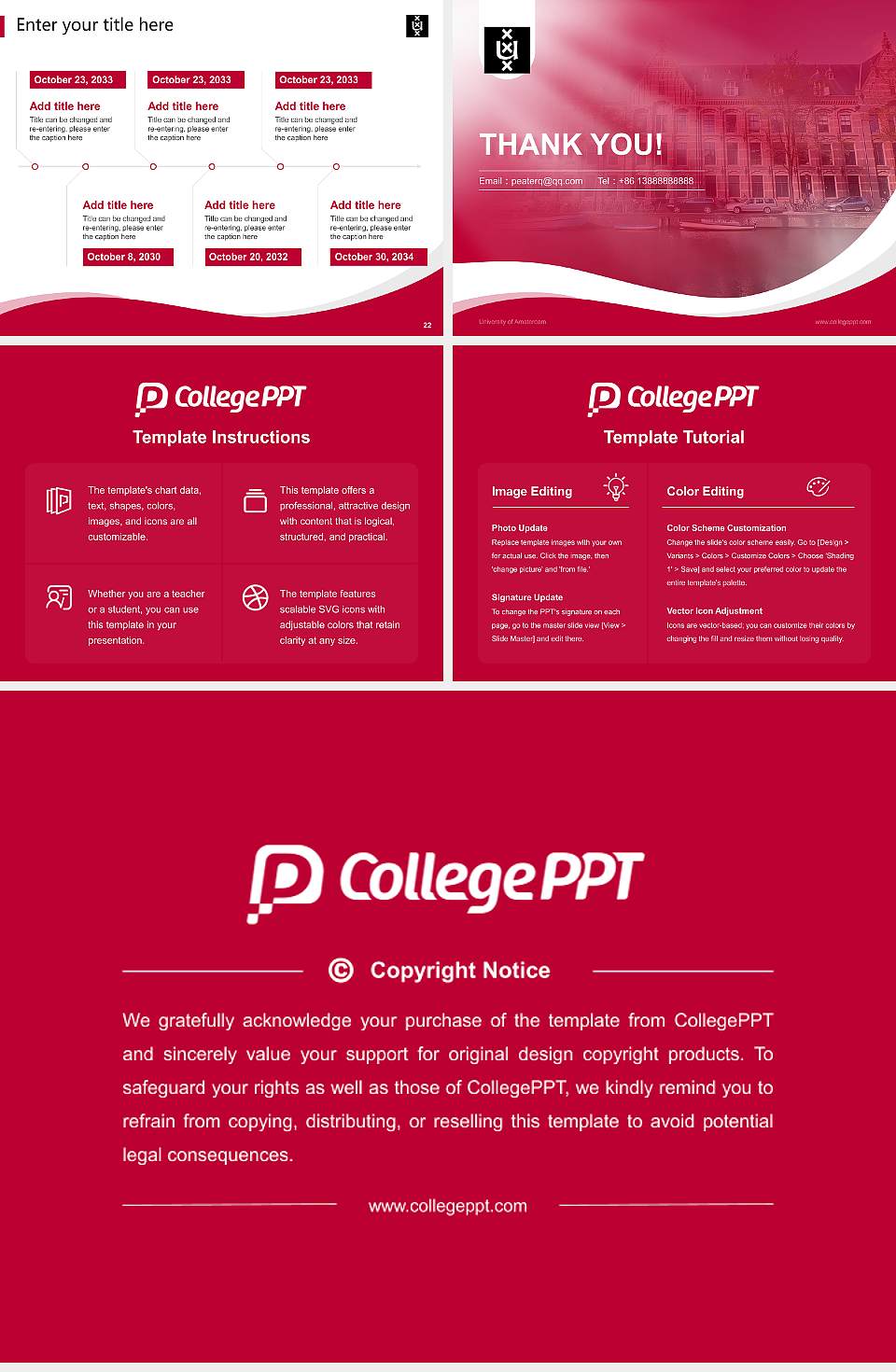 University of Amsterdam Lecture Sharing and Networking Event PPT Template4:3 ratio PPT effect preview image4