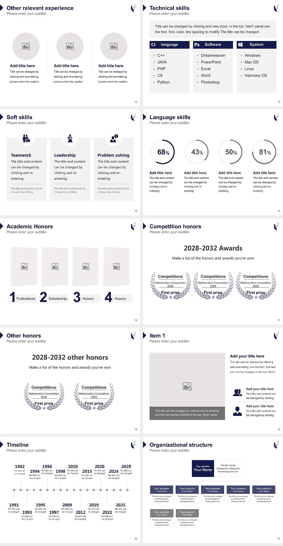 Singapore Management University Resume PPT Template4:3 ratio PPT effect preview image3