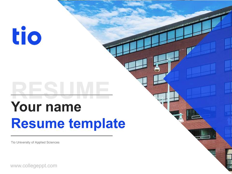 Tio University of Applied Sciences Resume PPT Template4:3 ratio PPT effect preview image5