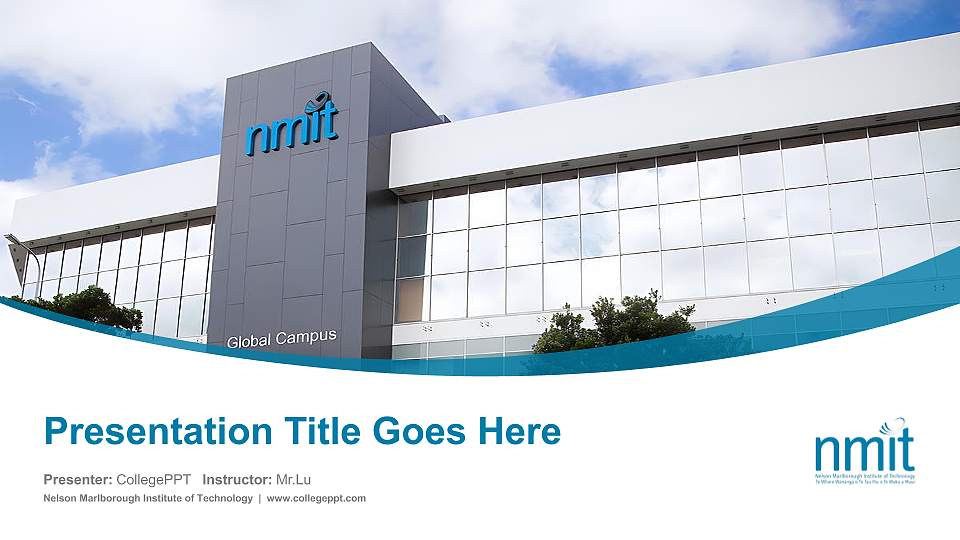 Nelson Marlborough Institute of Technology Course/Courseware Creation PPT Template16:9 ratio PPT effect preview image