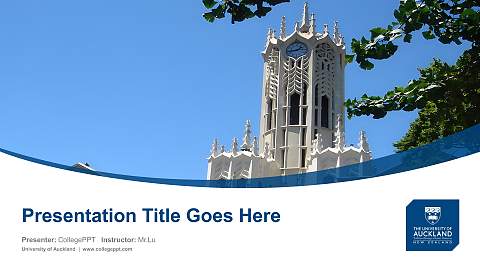 University of Auckland Course/Courseware Creation PPT Template