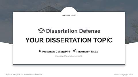 University of Twente Graduation Thesis Defense PPT Template
