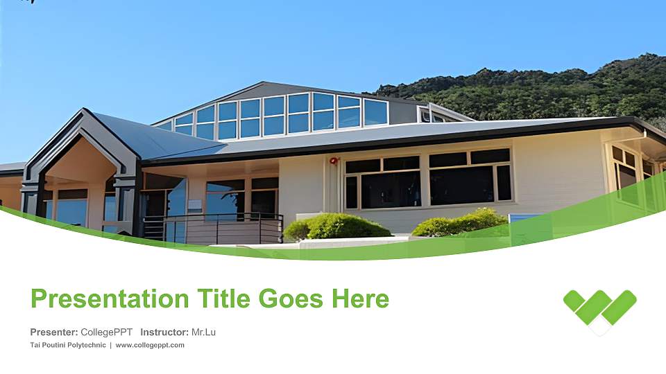 Tai Poutini Polytechnic Course/Courseware Creation PPT Template16:9 ratio PPT effect preview image