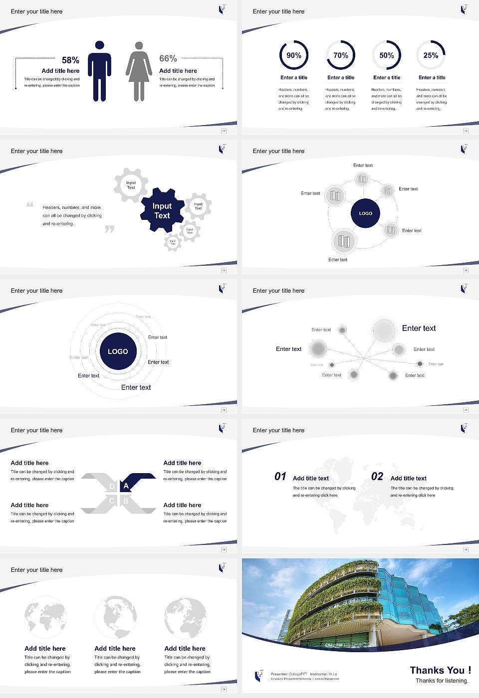 Singapore Management University Course/Courseware Creation PPT Template16:9 ratio PPT effect preview image4