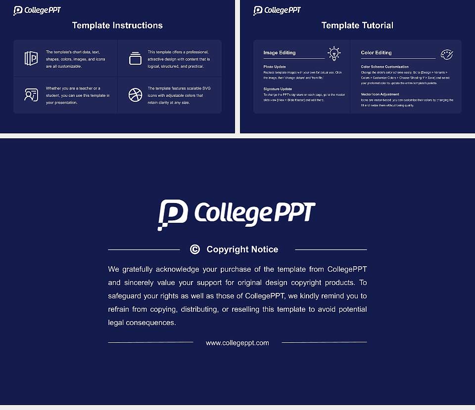 Singapore Management University Course/Courseware Creation PPT Template16:9 ratio PPT effect preview image5