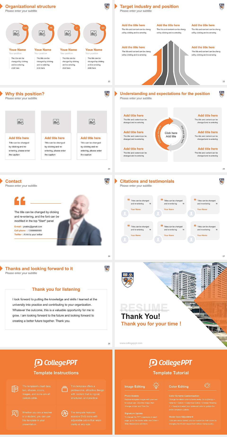 National University of Singapore Resume PPT Template4:3 ratio PPT effect preview image4
