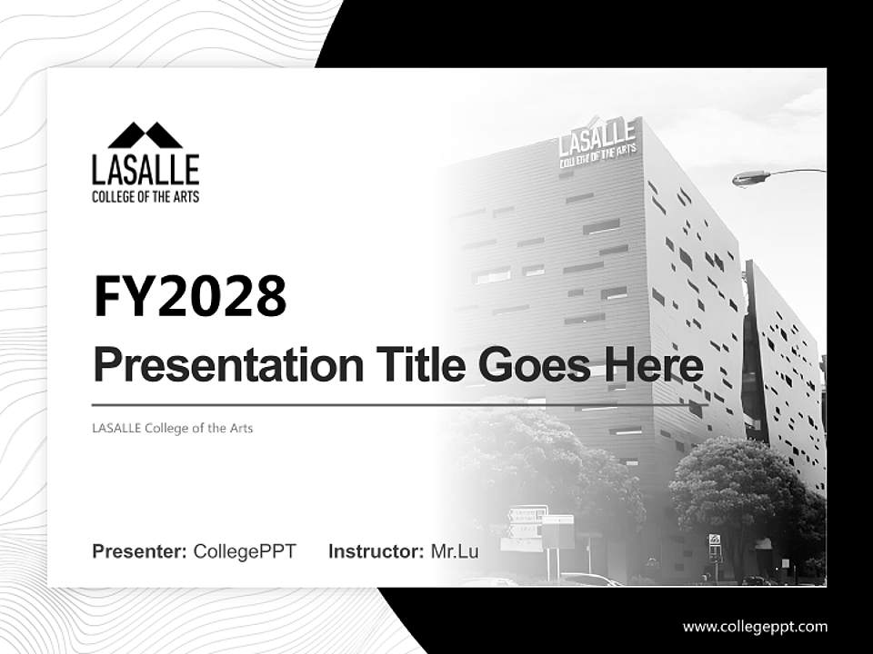 LASALLE College of the Arts Academic Presentation/Research Findings Report PPT Template4:3 ratio PPT effect preview image5
