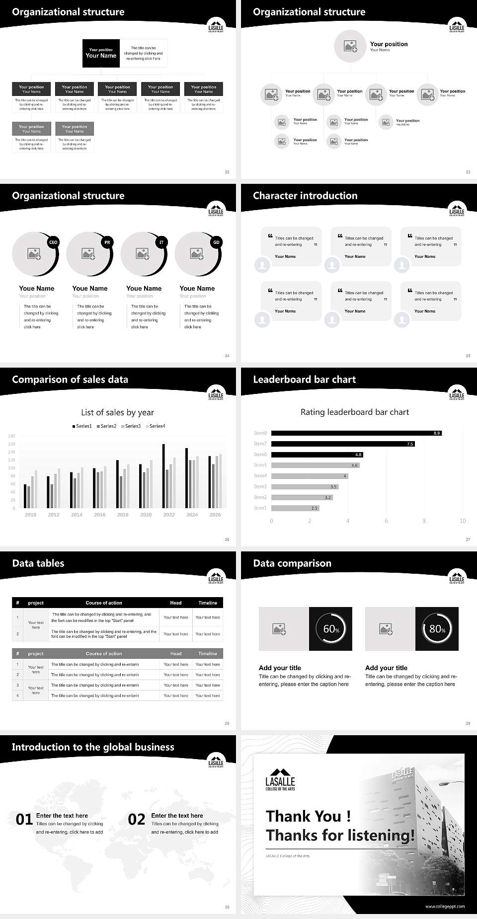 LASALLE College of the Arts Academic Presentation/Research Findings Report PPT Template4:3 ratio PPT effect preview image4