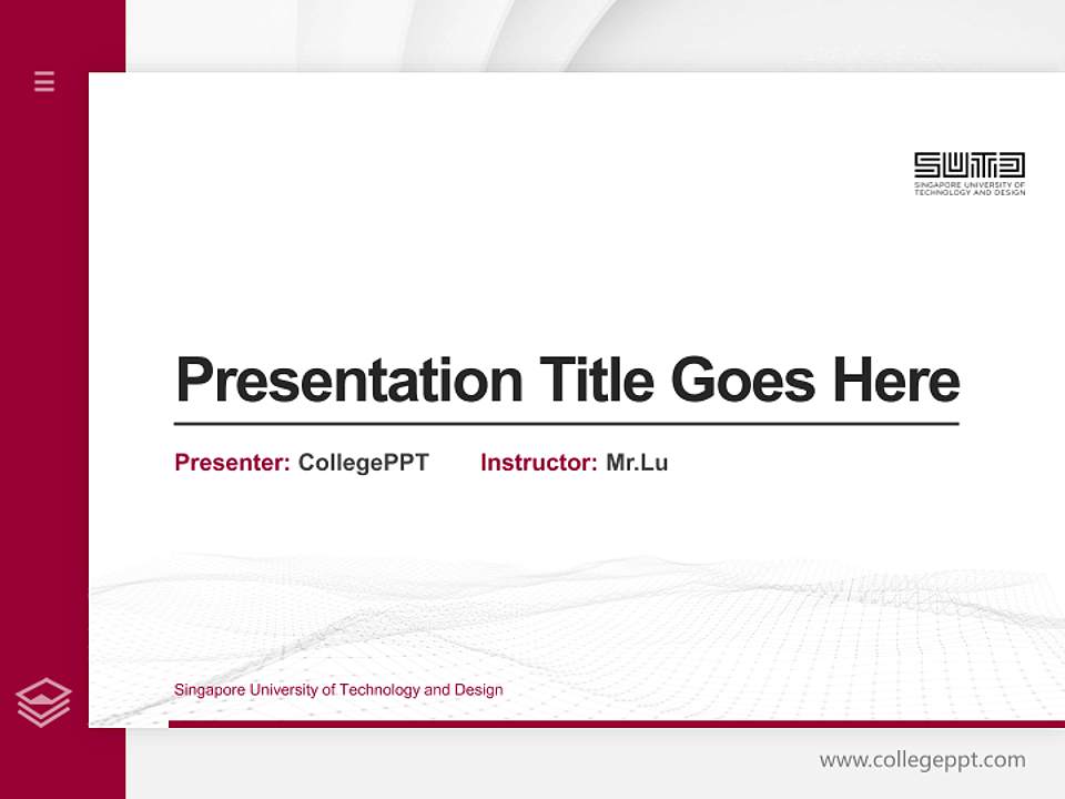 Singapore University of Technology and Design Thesis Proposal/Graduation Defense PPT Template4:3 ratio PPT effect preview image5