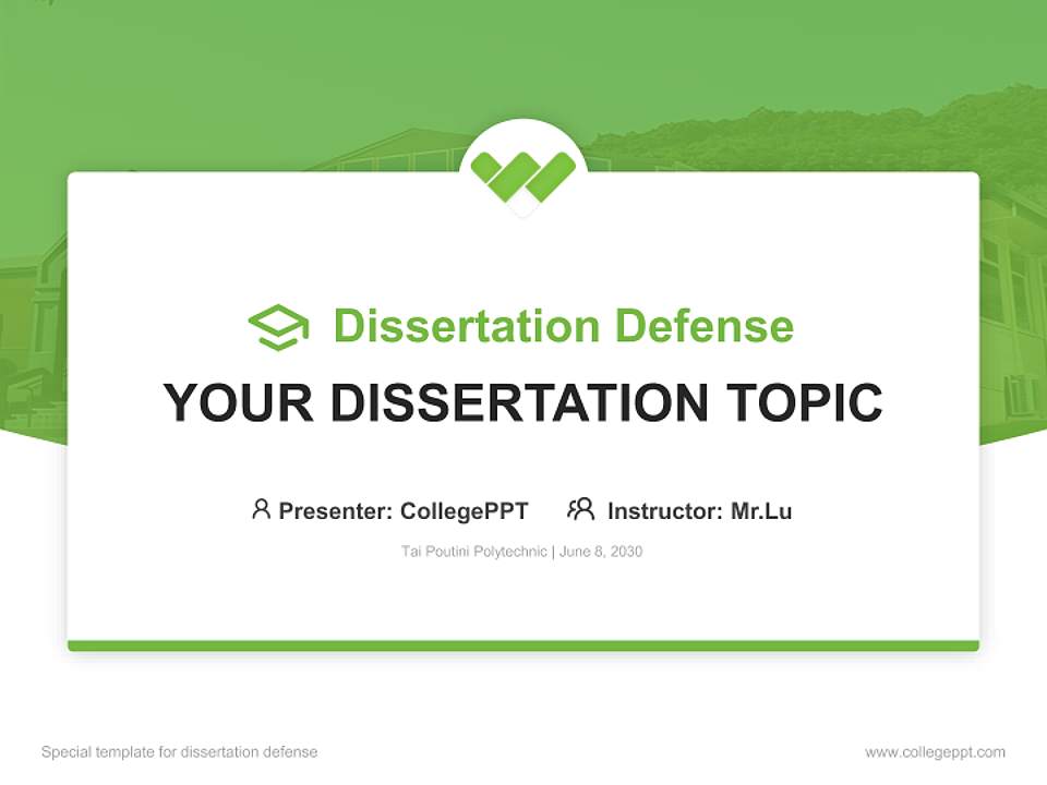 Tai Poutini Polytechnic Graduation Thesis Defense PPT Template4:3 ratio PPT effect preview image7