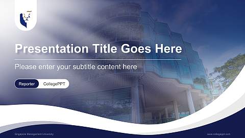 Singapore Management University Lecture Sharing and Networking Event PPT Template