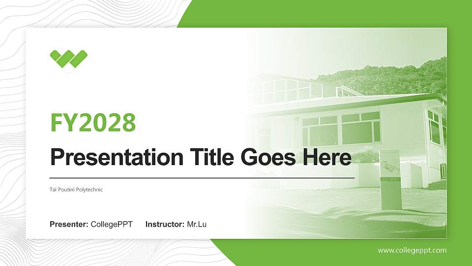 Tai Poutini Polytechnic Academic Presentation/Research Findings Report PPT Template16:9 ratio PPT effect preview image