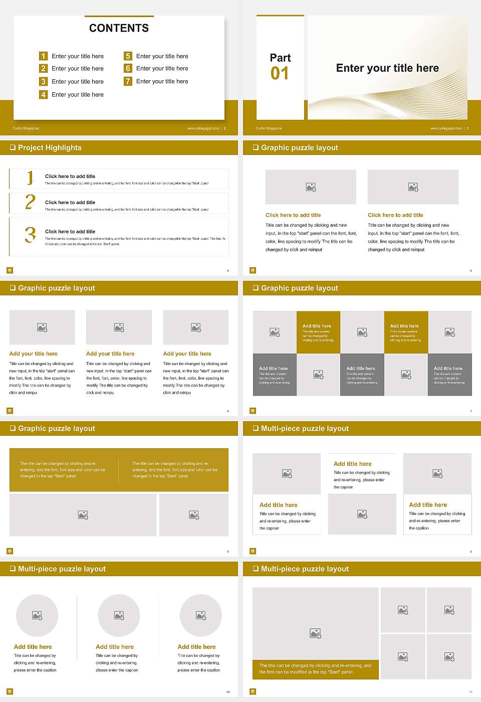 Curtin Singapore General Purpose PPT Template16:9 ratio PPT effect preview image2