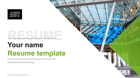 Auckland University of Technology Resume PPT Template