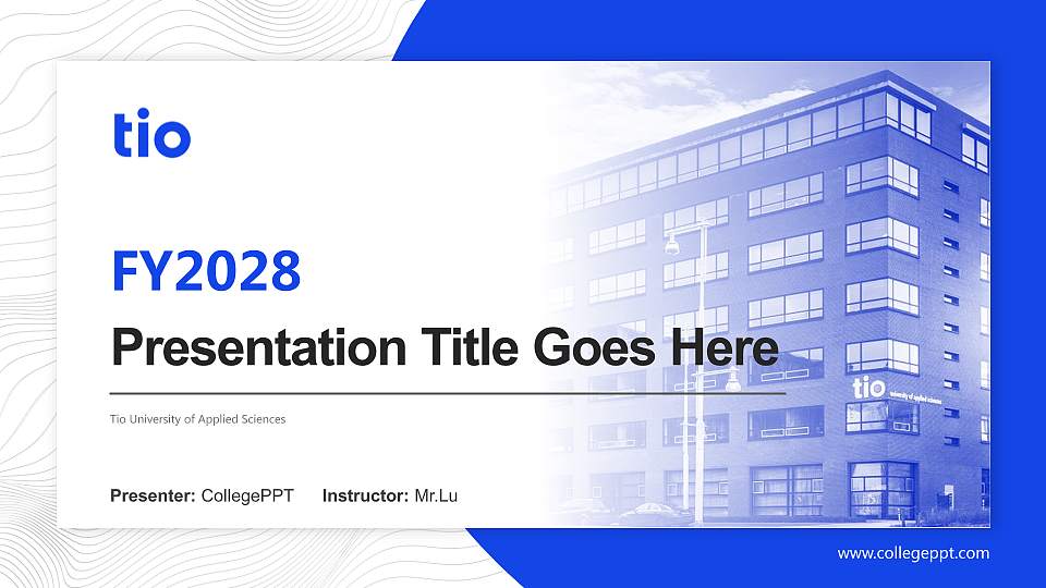 Tio University of Applied Sciences Academic Presentation/Research Findings Report PPT Template16:9 ratio PPT effect preview image