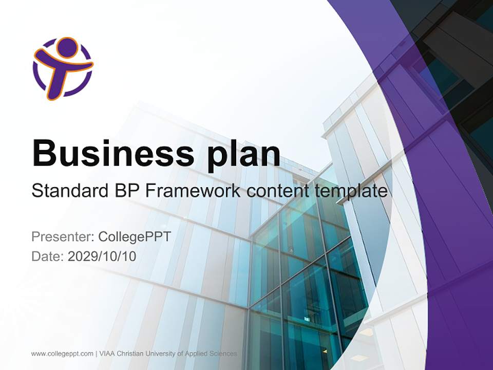 VIAA Christian University of Applied Sciences Competition/Entrepreneurship Contest PPT Template4:3 ratio PPT effect preview image9