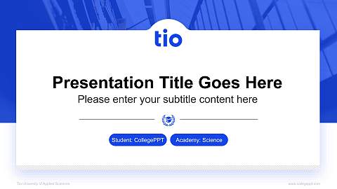 Tio University of Applied Sciences National Scholarship Defense PPT Template
