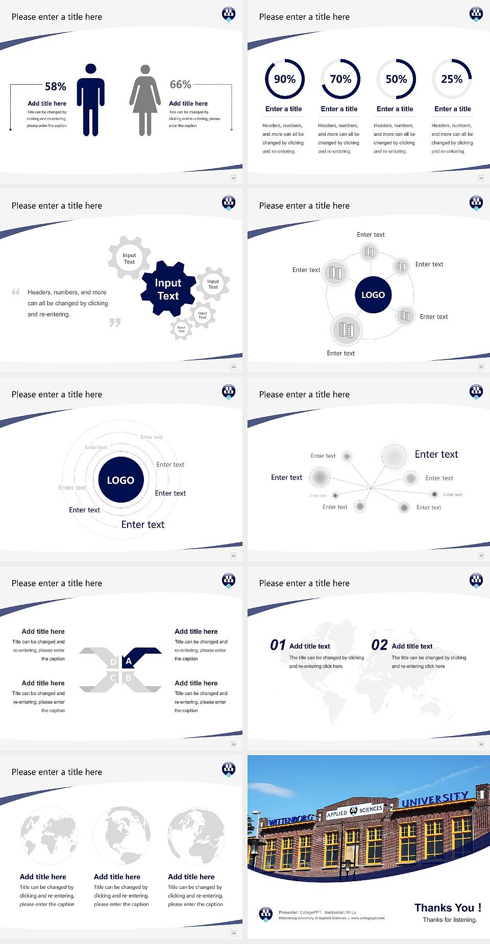 Wittenborg University of Applied Sciences Course/Courseware Creation PPT Template4:3 ratio PPT effect preview image4