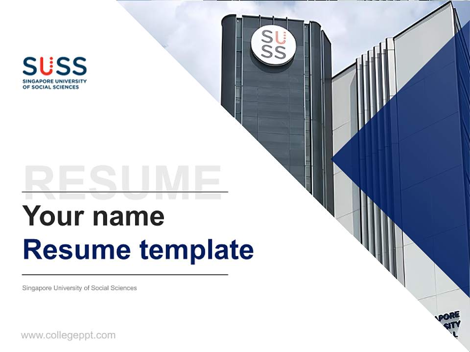 Singapore University of Social Sciences Resume PPT Template4:3 ratio PPT effect preview image5