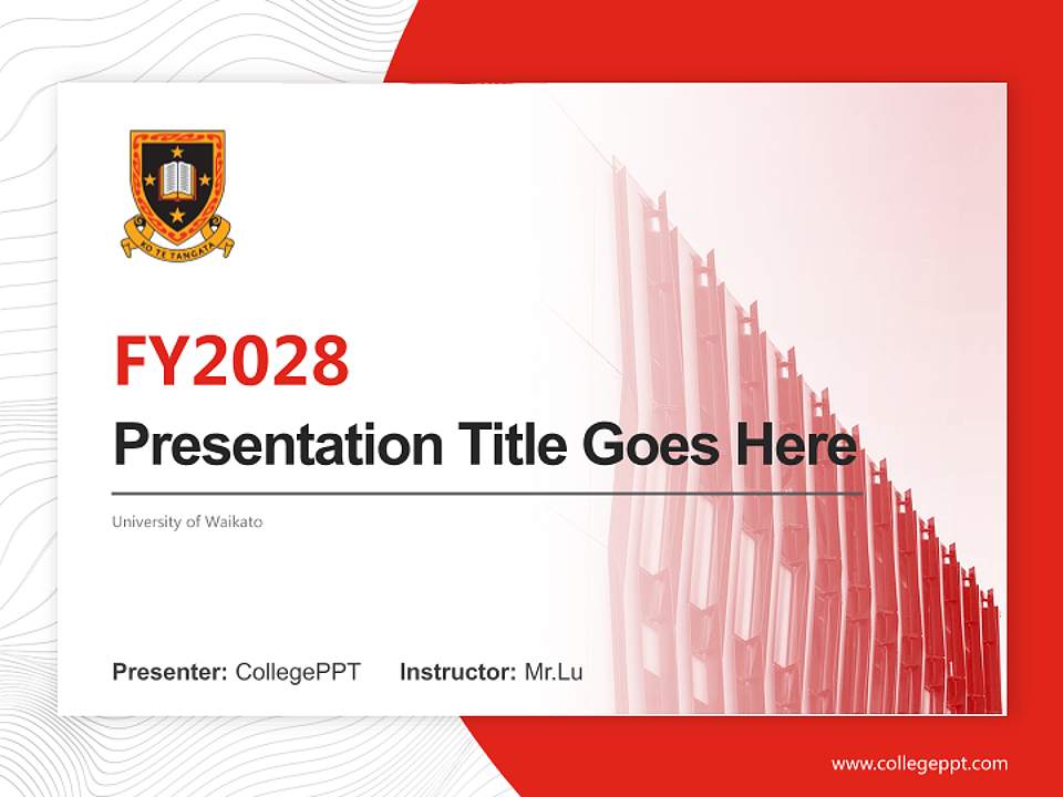University of Waikato Academic Presentation/Research Findings Report PPT Template4:3 ratio PPT effect preview image5