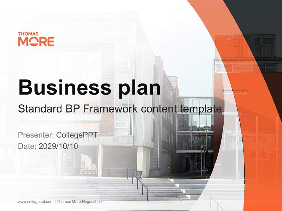 Thomas More Hogeschool Competition/Entrepreneurship Contest PPT Template4:3 ratio PPT effect preview image9