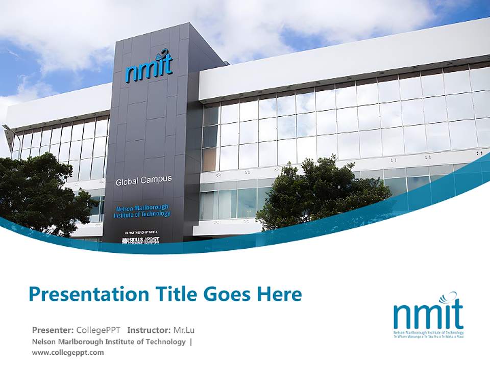 Nelson Marlborough Institute of Technology Course/Courseware Creation PPT Template4:3 ratio PPT effect preview image5