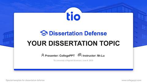Tio University of Applied Sciences Graduation Thesis Defense PPT Template