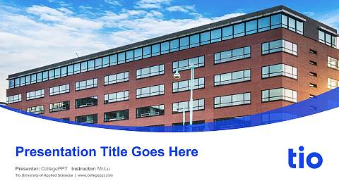 Tio University of Applied Sciences Course/Courseware Creation PPT Template