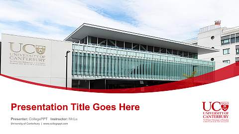 University of Canterbury Course/Courseware Creation PPT Template