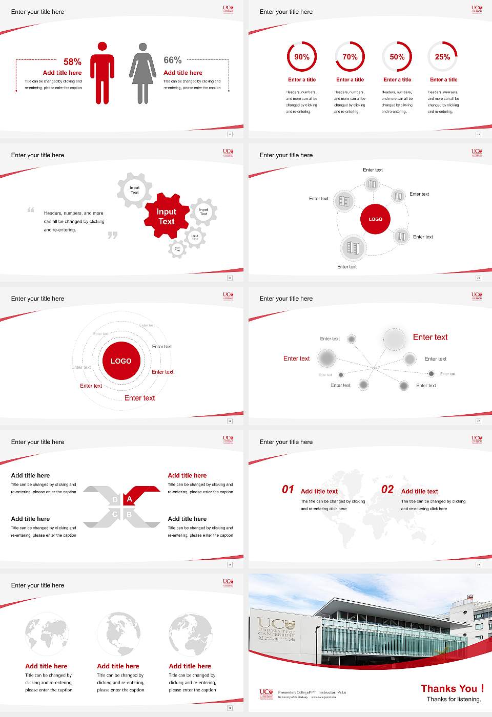 University of Canterbury Course/Courseware Creation PPT Template16:9 ratio PPT effect preview image4
