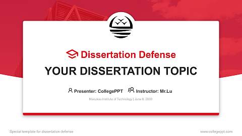Manukau Institute of Technology Graduation Thesis Defense PPT Template